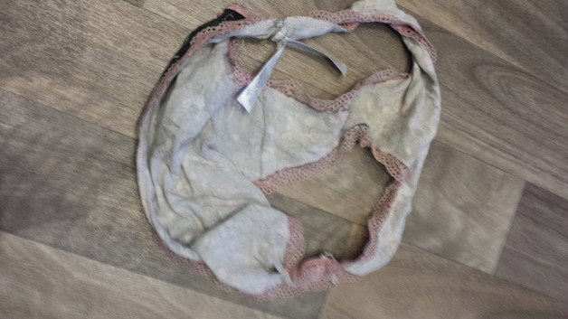 Photo by Metalguy666 with the username @Metalguy3150,  February 7, 2021 at 8:25 AM. The post is about the topic Wet dirty panties/grool pussy and the text says 'These belonged to my Sons 21 yr old Girlfriend who was staying with us for a while. They were in the laundry basket after she had showered,  the crotch was still damp. I still have these and the scent is devine'