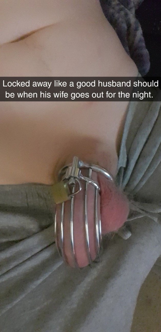 Album by Cuckoldhusband88 with the username @Cuckoldhusband88,  February 7, 2021 at 10:59 AM. The post is about the topic Cuckold and Hotwife Corner and the text says 'good cuckold husbands are under lock and key'