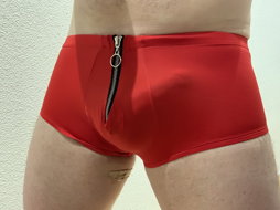 Photo by thoughtfulenjoyment with the username @thoughtfulenjoyment, who is a verified user,  February 3, 2022 at 7:43 AM. The post is about the topic Anonymous Amateurs and the text says 'the very hot 🔥 @SexyMissG - check her page - said she wanted me to see in these red #malepower briefs with zipper. Of course you sexy. @CrazyLife might be inspired 🤩'