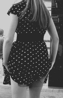 Photo by potvora13 with the username @potvora13,  March 4, 2021 at 11:23 PM. The post is about the topic Bottomless and the text says 'polka dot dress..'