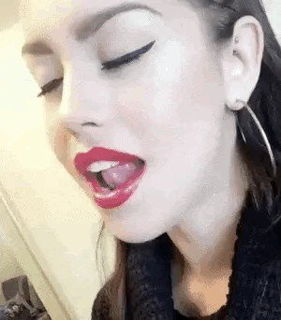 Photo by SwitchForHer with the username @SwitchForHer,  March 18, 2021 at 2:56 PM and the text says '#tongue, #lips, #lipstick'