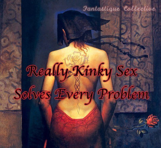 Photo by SadisticPhoenix with the username @SadisticPhoenix,  December 22, 2015 at 6:15 PM and the text says 'fantastiquecollective:

Phèdre nó Delaunay: Really kinky sex solves every problem'