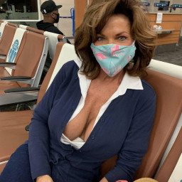 Shared Photo by RadarOHanys with the username @RadarOHanys,  June 7, 2021 at 8:45 PM. The post is about the topic MILF and the text says 'Always ready to tease... knowing you'll have to wait hours till we're off the flight. Unless you're ready to join the mile high club'