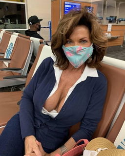 Shared Photo by RadarOHanys with the username @RadarOHanys,  June 7, 2021 at 8:45 PM. The post is about the topic MILF and the text says 'Always ready to tease... knowing you'll have to wait hours till we're off the flight. Unless you're ready to join the mile high club'