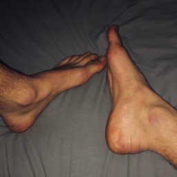 Photo by Allseeingeye666 with the username @Allseeingeye666,  April 10, 2021 at 2:19 PM. The post is about the topic Foot Worship and the text says 'Sir could do with a rub down...'