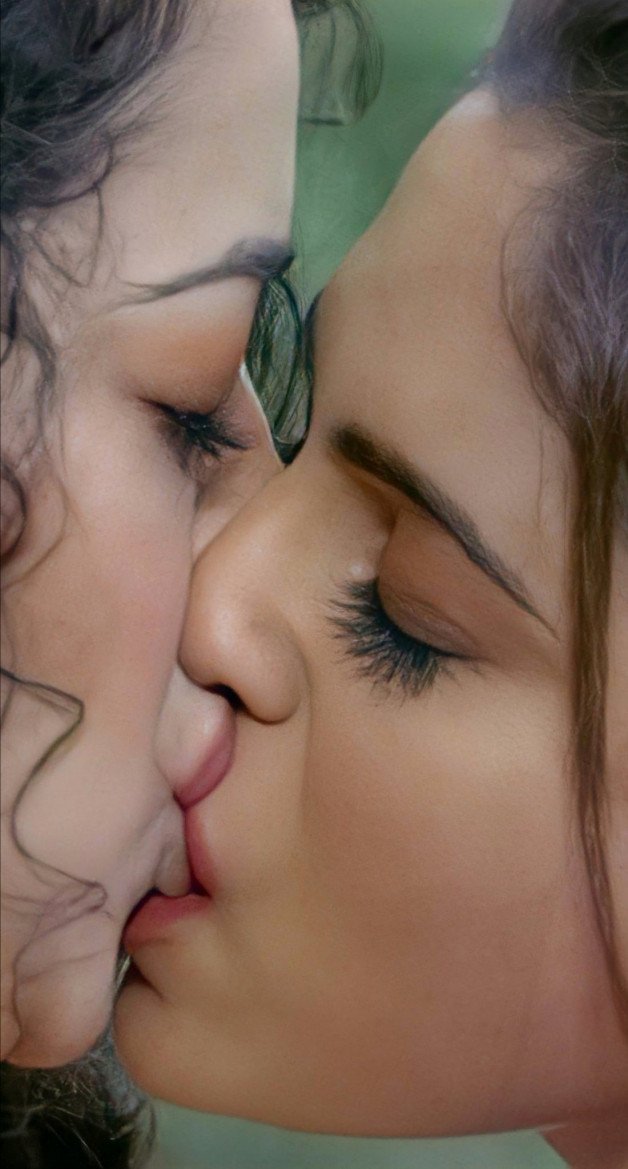Photo by SriMathi1986 with the username @SriMathi1986,  May 14, 2021 at 1:56 PM. The post is about the topic Lesbian and the text says 'Naina Ganguly and Yuvasena.. Hot Kiss.'