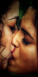 Photo by SriMathi1986 with the username @SriMathi1986,  July 12, 2021 at 4:58 AM. The post is about the topic Lesbian and the text says 'Lesbian Kiss is awesome👏✊👍'