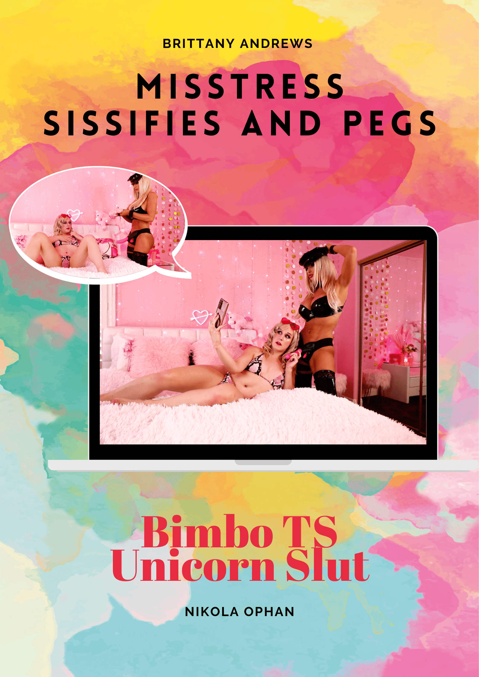 Album by BrittanyAndrews with the username @BrittanyAndrews, who is a star user,  September 26, 2022 at 3:58 AM and the text says 'HOT NEW SCENE 🔥 Misstress Mommy Sissifies & Pegs Bimbo #TS Unicorn Slut @miss_nikola #Trans #MILF #StrapOn See it now https://onlyfans.com/brittany_andrews'