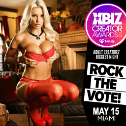 Photo by BrittanyAndrews with the username @BrittanyAndrews, who is a star user,  May 7, 2024 at 11:34 PM and the text says 'ROCK the VOTE for ME for MILF Clip Creator of the Year @XBIZ Creator Awards 2024 🌟 thru May 14! Go to creatorawards.xbiz.com/voting/XCA24-16.php, look for my picture, click on it, & smash the “Submit Vote” button! You can also tweet it for bonus points..'