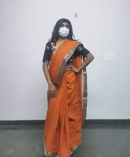 Photo by LGBTSL with the username @LGBTSL,  April 25, 2021 at 5:23 PM. The post is about the topic Crossdressers and the text says 'indian crossdresser Gowri Lakshmi'