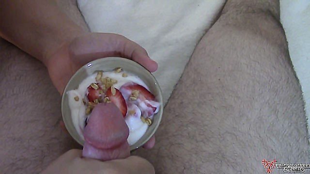 Photo by Phoenix with the username @WildPhoenix, who is a star user,  March 20, 2020 at 9:35 AM and the text says 'Time for a cum filled dessert this evening! Watch this video at www.wildphoenixxx.com #food #foodfetish #cumeating #HJ #handjob #tease #eatingcum #brunette #eatingfoodfetish #yummy #tasty #xxx #adult #strokingcock'
