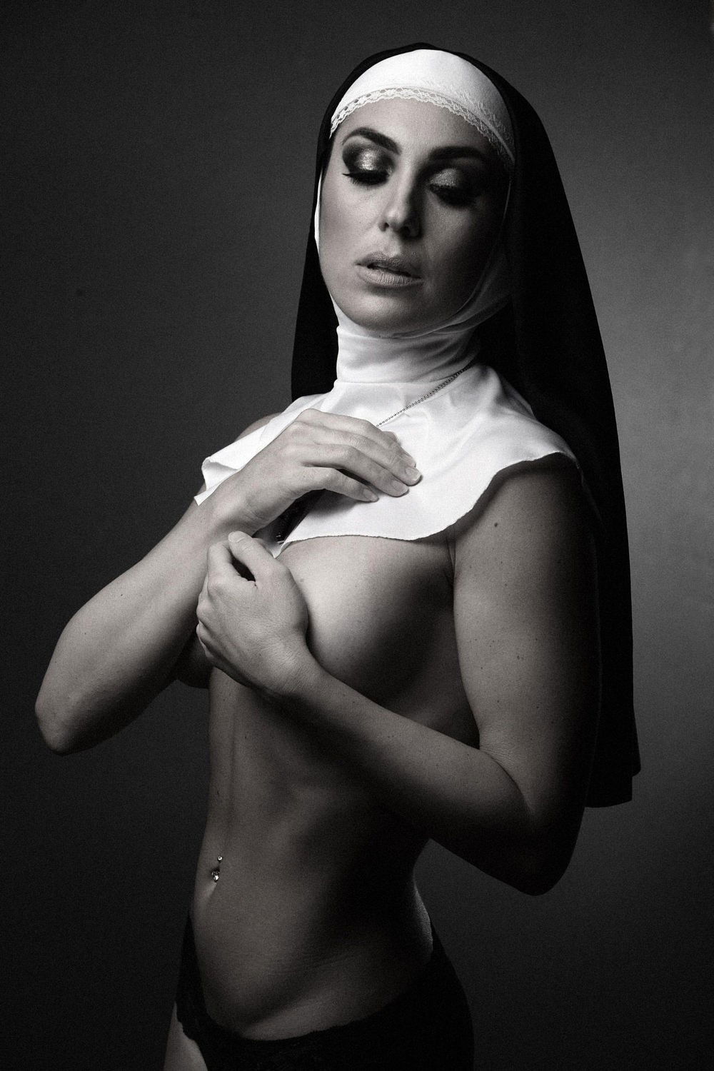 Watch the Photo by Schadenfreude with the username @Schadenfreude, posted on June 14, 2016 and the text says 'popularsexology:

Photography by https://500px.com/portlandshooter
 #female  #sexy  #nun  #prayer  #multi  #pic  #crucifix  #blasphemy'