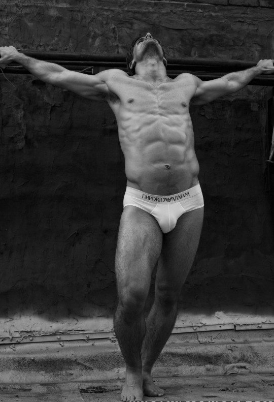 Photo by Schadenfreude with the username @Schadenfreude,  May 22, 2016 at 2:42 AM and the text says 'hnbw:

HNBW + HNCL
alesso giocondi  #Male  #beefcake  #Jesus  #crucifixion  #cross'