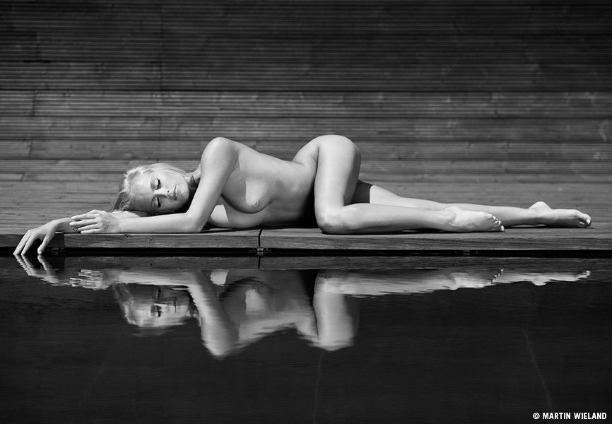 Photo by Schadenfreude with the username @Schadenfreude,  February 22, 2016 at 12:14 AM and the text says 'bbodyl:

BellaDonna
 #female  #lying  #down  #lying  #on  #side  #legs  #pool  #water  #reflection  #scene'