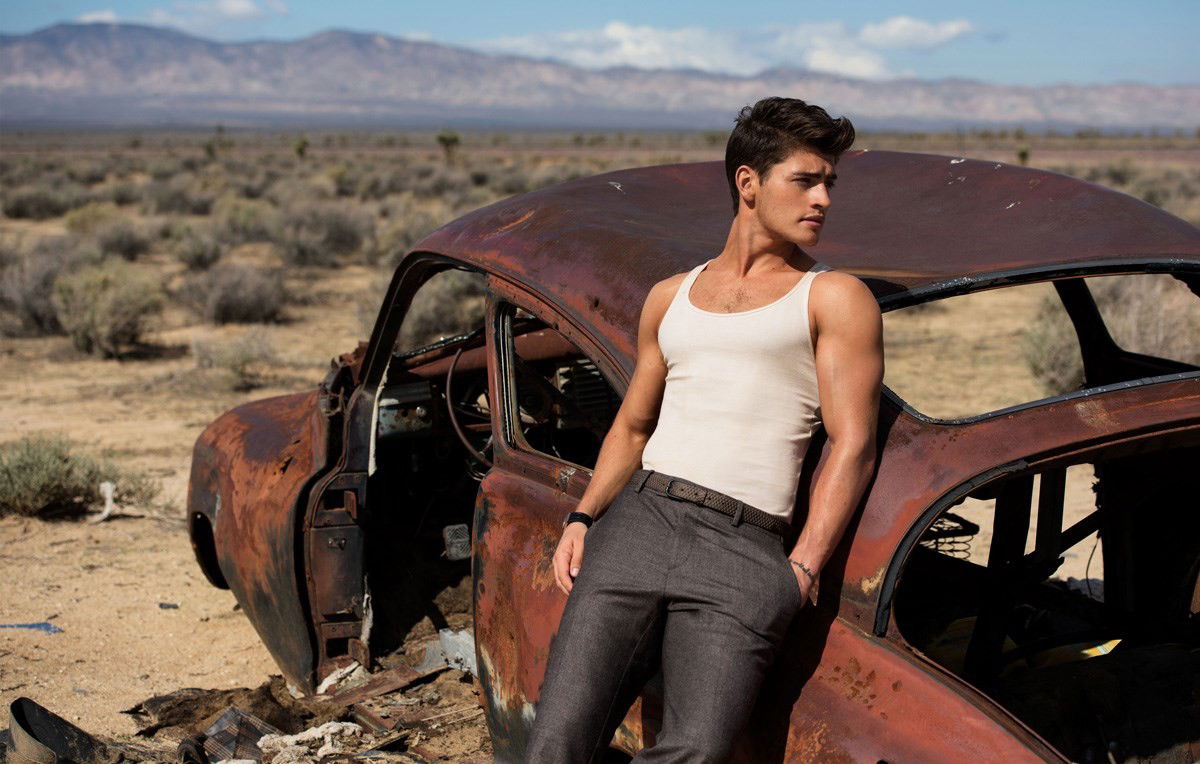 Photo by Schadenfreude with the username @Schadenfreude,  November 18, 2015 at 2:06 PM and the text says 'homotography:



Gregg Sulkin by Justin Campbell [SEE MORE]  #Male  #fallout  #Rex  #car  #beefcake  #sfw  #scene'