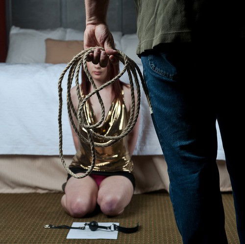 Watch the Photo by Schadenfreude with the username @Schadenfreude, posted on December 2, 2016 and the text says '#hetero  #couple  #man  #in  #foreground  #dom  #dominant  #sub  #submissive  #bedroom  #ball  #gag  #rope  #threatening  #good  #girl  #shibari'