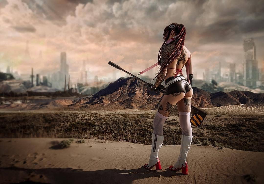 Photo by ColdWind with the username @ColdWind,  June 25, 2018 at 7:02 PM and the text says 'whybecosplay:

Yoko Littner - #gurrenlagann #yokolittner #cosplay 
Modelo: http://instagram.com/fractal.fox 
Foto: http://instagram.com/resilience.pictures …'