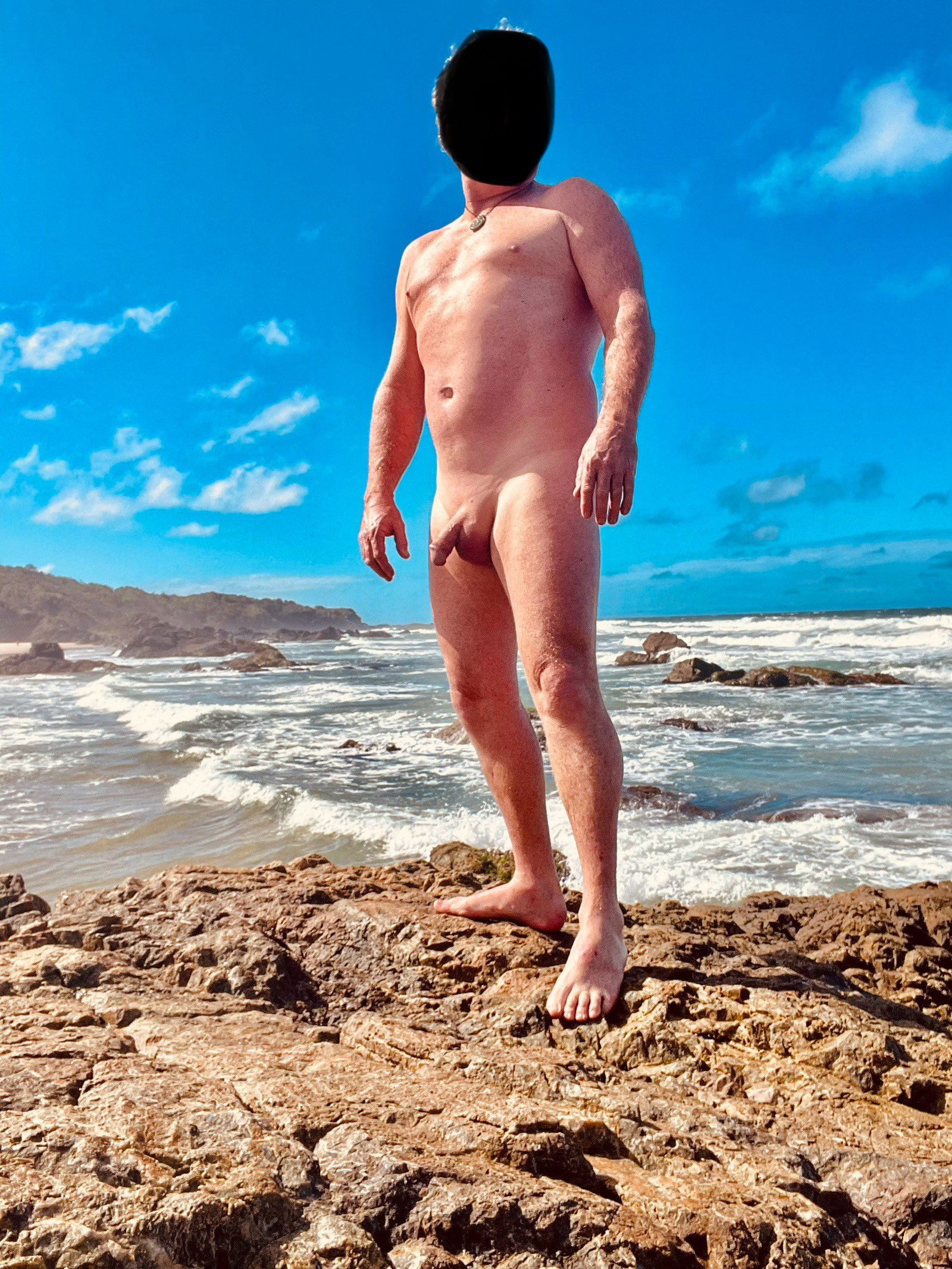 Album by Nudehiker with the username @Nudehiker,  March 31, 2024 at 2:01 PM. The post is about the topic Nudist Life and the text says 'Miners Beach Port Maquarie Northern NSW Australia. Not strictly  nude beach but sometimes you gotta bend the rules a little'