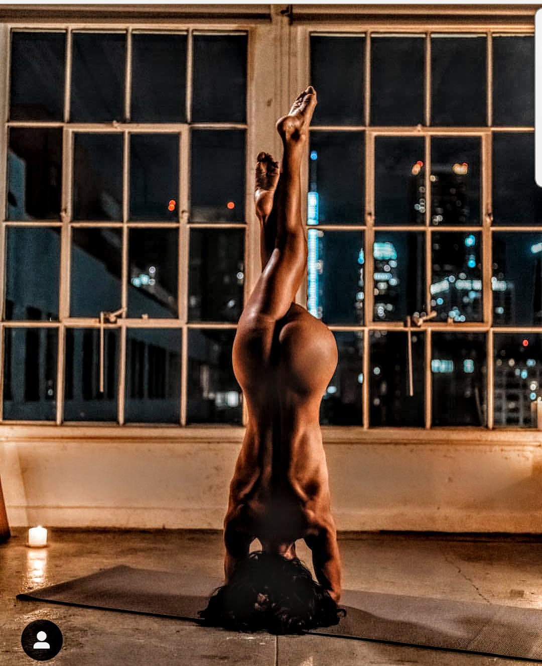 Photo by ArtOfNakedYoga with the username @ArtOfNakedYoga, who is a verified user,  February 19, 2019 at 3:37 AM. The post is about the topic Yoga in the nude and the text says '#yoga #nakedyoga #nudeyoga'