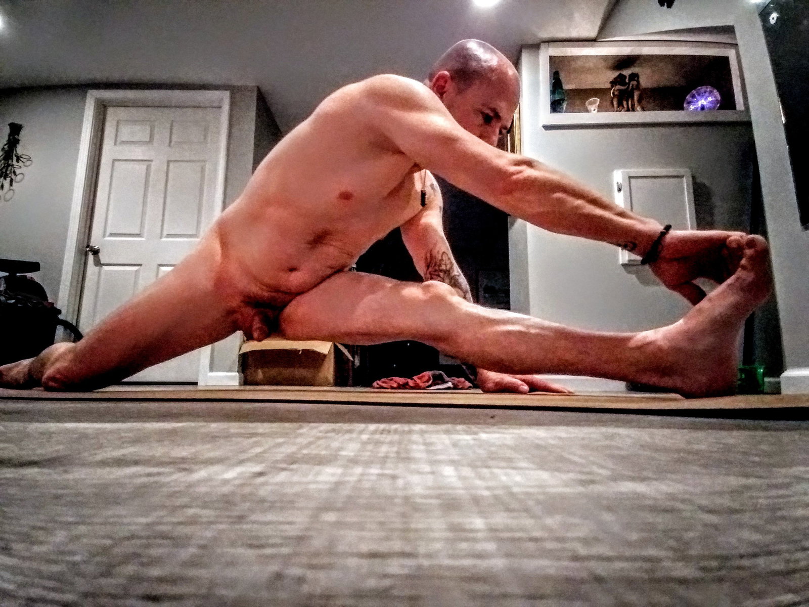 Photo by ArtOfNakedYoga with the username @ArtOfNakedYoga, who is a verified user,  April 8, 2019 at 11:20 AM. The post is about the topic Yoga in the nude and the text says '#nakedyoga #nudeyoga #yoga'