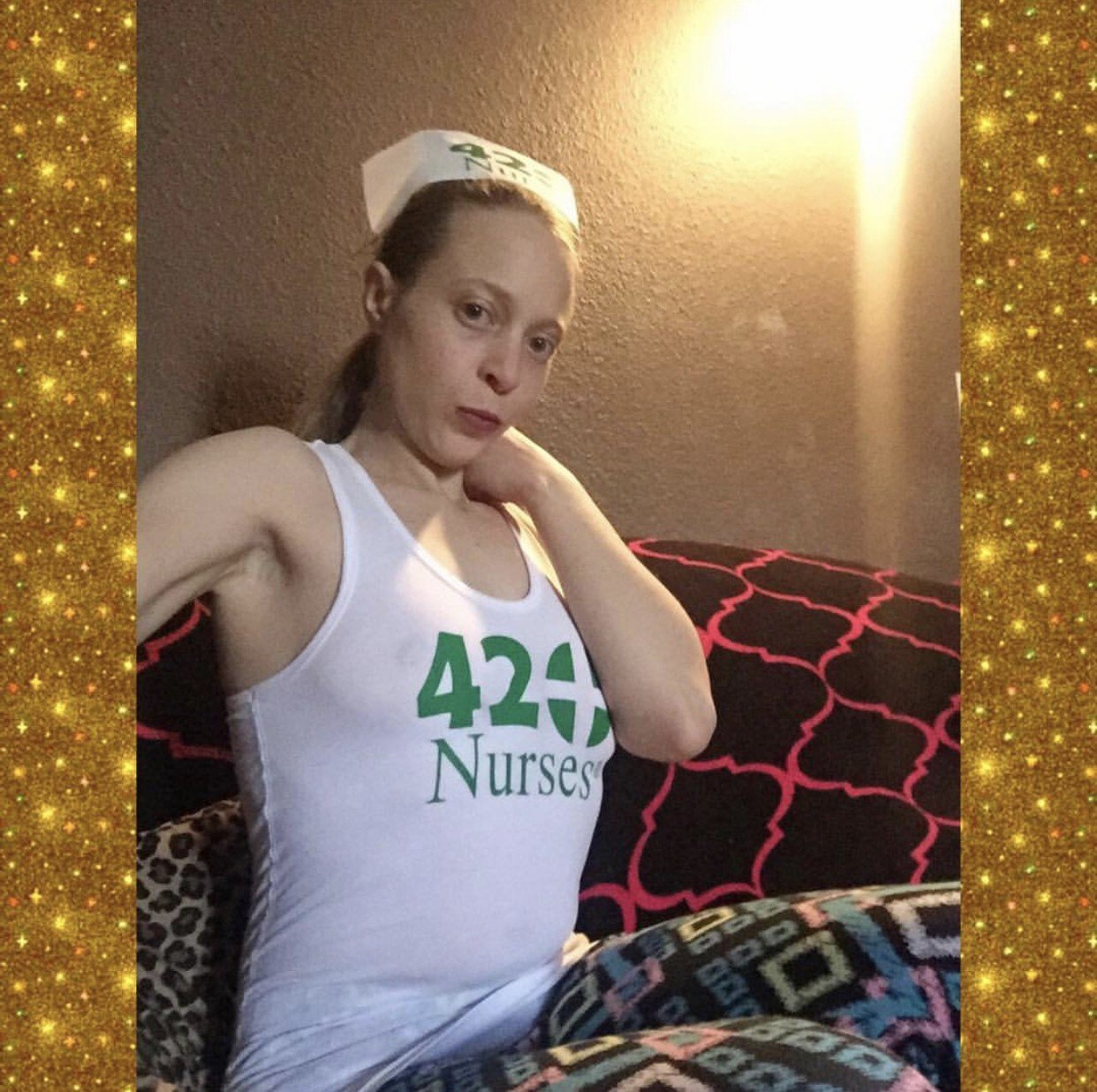 Photo by Luna Frost with the username @cannapoet, who is a star user,  March 29, 2019 at 12:17 AM. The post is about the topic 420Nurses and the text says 'Happily a 420Nurses Intern'
