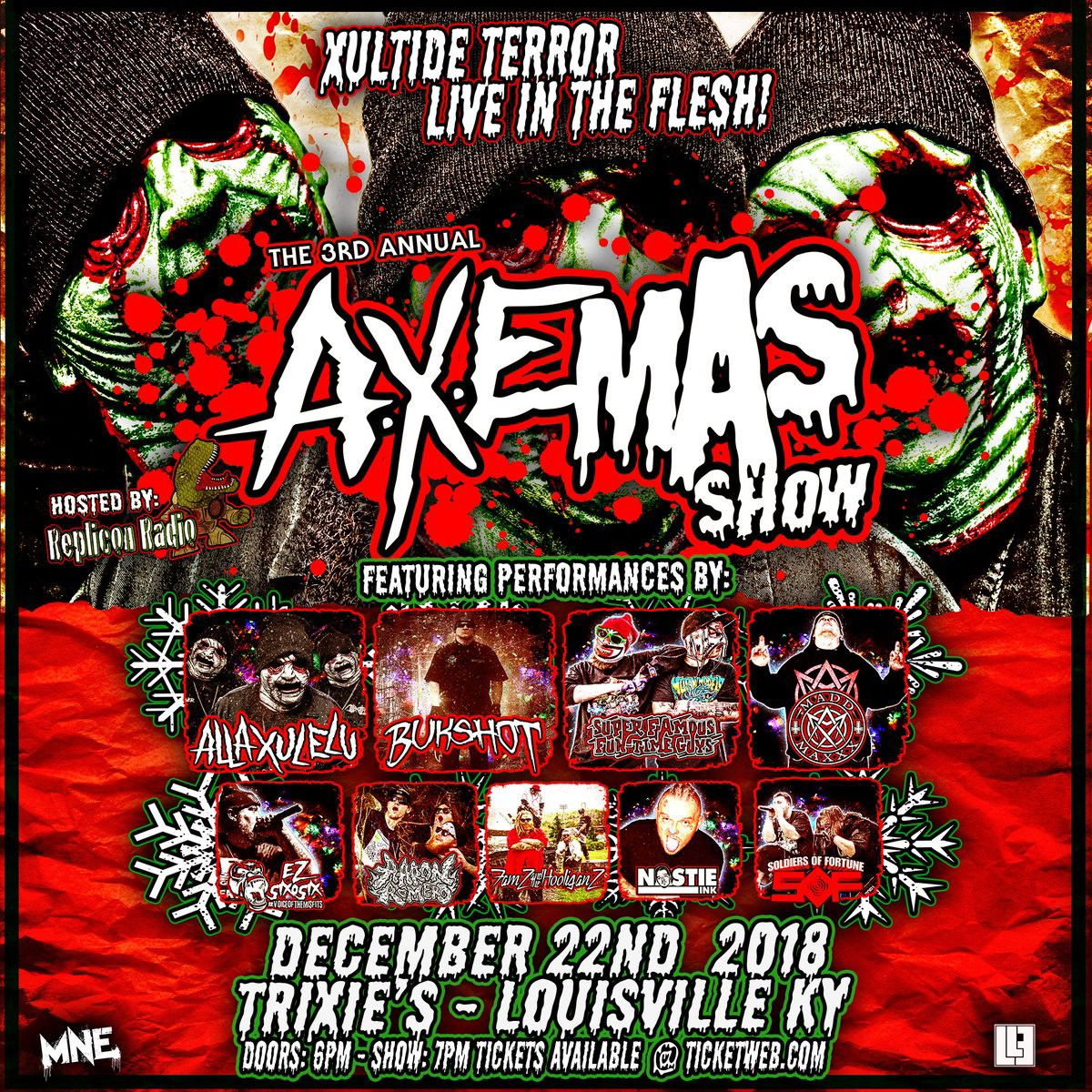 Album by Queen Luna with the username @BJQueenLuna, who is a star user,  December 10, 2018 at 5:28 PM. The post is about the topic Horrorcore and the text says 'Upcoming Show from MNE! Dont forget to get your Tickets'