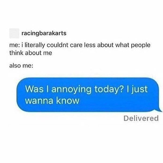 Photo by forprime with the username @forprime,  August 30, 2018 at 11:36 PM and the text says 'introvertproblems:

Follow Introvert Nation @introvertproblems

This is me so much. If people think I&rsquo;m weird for me being me, that&rsquo;s fine, but I still don&rsquo;t want to be that person that everyone thinks is annoying and they just..'