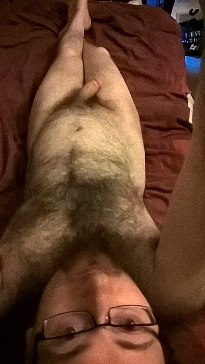 Photo by CatBoi with the username @CatBoi, who is a verified user,  December 18, 2018 at 10:10 PM and the text says '#relaxed #nude #hairy'