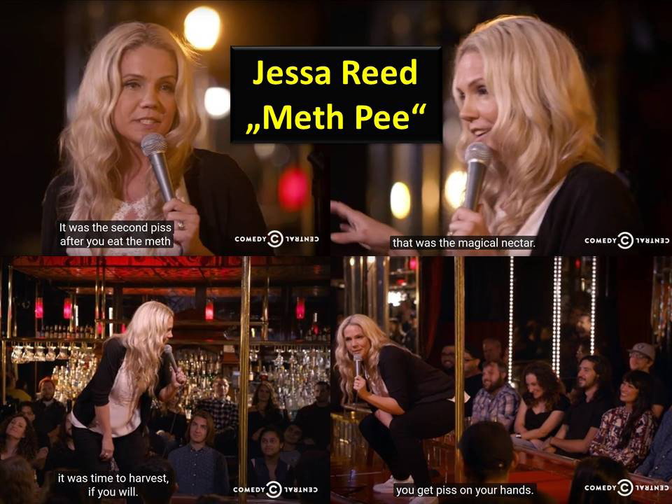 Photo by urodisco with the username @urodisco,  March 21, 2018 at 5:16 PM and the text says 'Jessa Reed’s fabulous “Meth Pee” routine (https://www.youtube.com/watch?v=VcMIeyjggbM) raises the question (especially for those many who are not into meth, like us): Which other substances stay or become particularly effective after passing through the..'