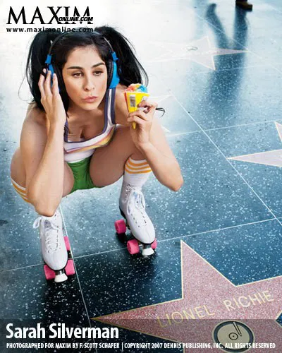 Photo by urodisco with the username @urodisco,  March 11, 2013 at 11:59 AM and the text says 'Sarah&rsquo;s squatting down to&hellip; #Sarah  #Silverman  #Hollywood  #boulevard  #stars  #squat  #pose  #pee  #piss  #pissing'