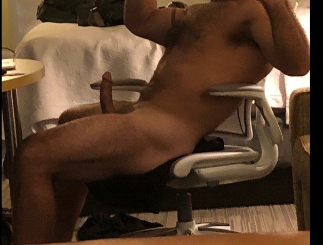 Photo by BBQMark123 with the username @BBQMark123,  May 23, 2020 at 4:09 PM. The post is about the topic bi-newthings and the text says 'horny in the hotel... need some cum! 
#BBQME'