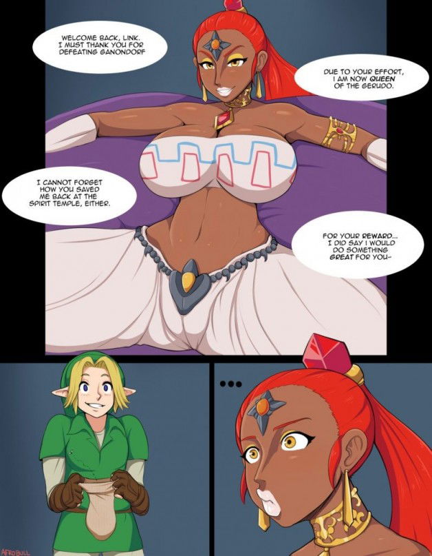 Photo by DarkNetsPorn with the username @darknetsporn,  September 10, 2017 at 8:11 PM and the text says 'dangerouscumdispensary:

ongoing work-  Zelda Alternate Destinies( Gerudo ) by Afrobull &lt;—link to his tumblr
Part 1 of 2 

Yum'