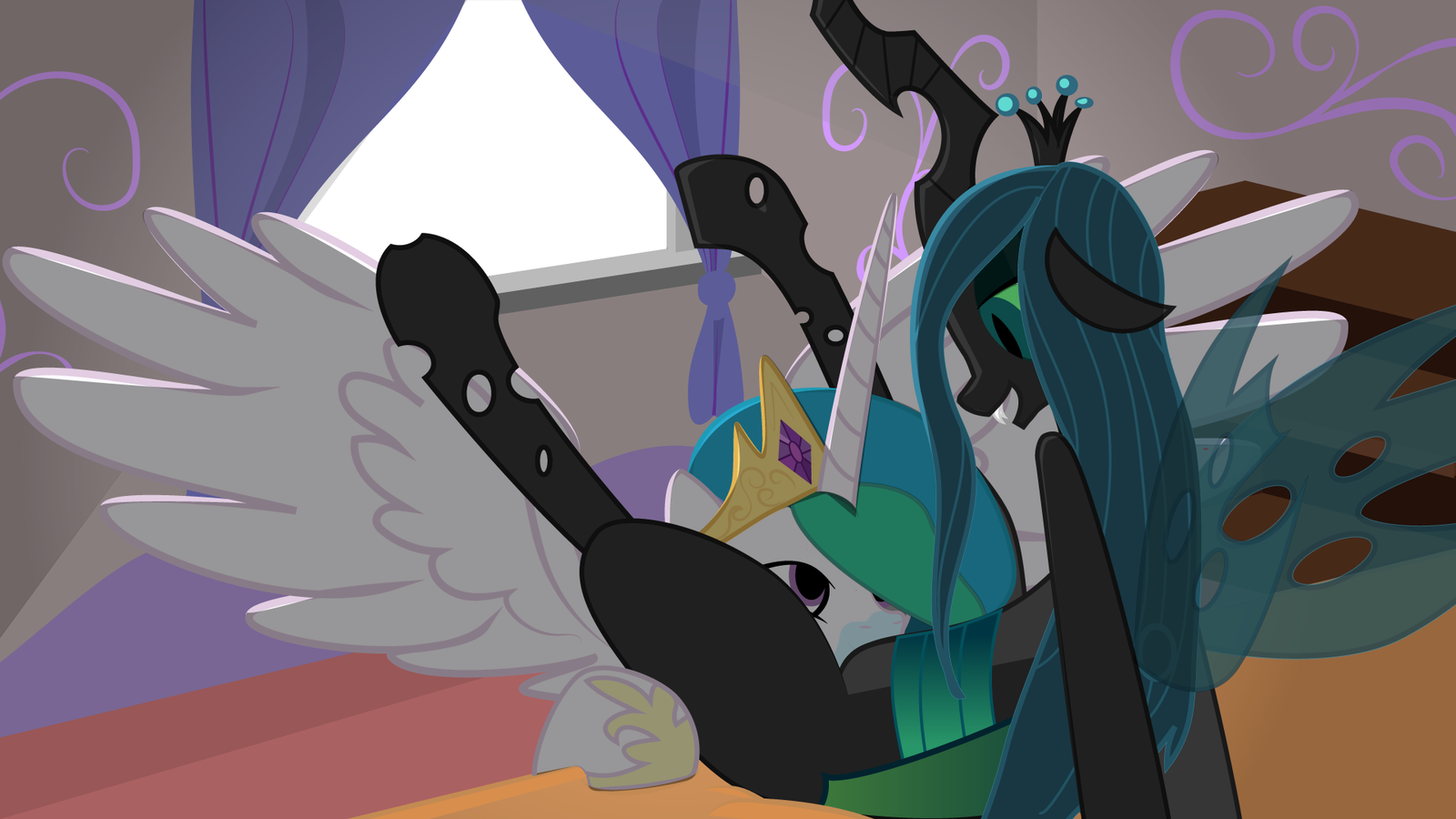 Photo by DarkNetsPorn with the username @darknetsporn,  November 4, 2018 at 6:14 PM and the text says 'cloppermania:

give me all your love Princess Celestia #Princess  #Celestia  #Queen  #Chrysalis  #queen  #chrysalis  #nsfw  #princess  #celestia  #nsfw  #climax  #clitoris  #clop  #clopper  #clopping  #cloptime  #cloppermania  #mlp  #nsfw  #mlp  #rule..'