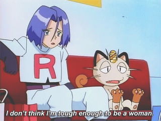 Photo by DarkNetsPorn with the username @darknetsporn,  November 10, 2018 at 3:55 AM and the text says 'I&rsquo;m not sure, either&hellip; #pokemon  #anime  #cartoons  #nintendo  #team  #rocket  #gaming  #video  #games  #funny  #lol  #humor  #gif  #meowth  #90s  #90's  #nineties  #retro  #nostalgia  #animation  #same'