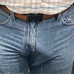 Photo by breathless-round-her with the username @breathless-round-her,  August 25, 2023 at 12:26 PM. The post is about the topic Cocks in Jeans and the text says 'My wife says that I should never wear underwear when I wear jeans - do you agree?'
