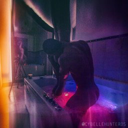 Photo by cybellehunteros with the username @cybellehunteros,  April 13, 2021 at 7:39 PM. The post is about the topic Stricktly amateur content and the text says 'Cybelle and Hunteros having fun in hottube part 1'