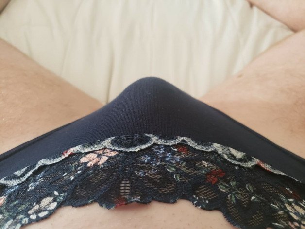 Album by kinkypantyboy with the username @kinkypantyboy,  April 20, 2021 at 9:25 PM. The post is about the topic Panty cock and the text says 'me having fun'