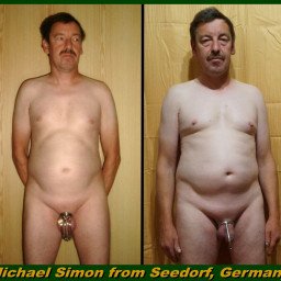 Photo by Norbert with the username @Norbert, who is a verified user,  February 3, 2024 at 10:08 AM. The post is about the topic naked by name and the text says 'Michael Simon from Seedorf, Germany'