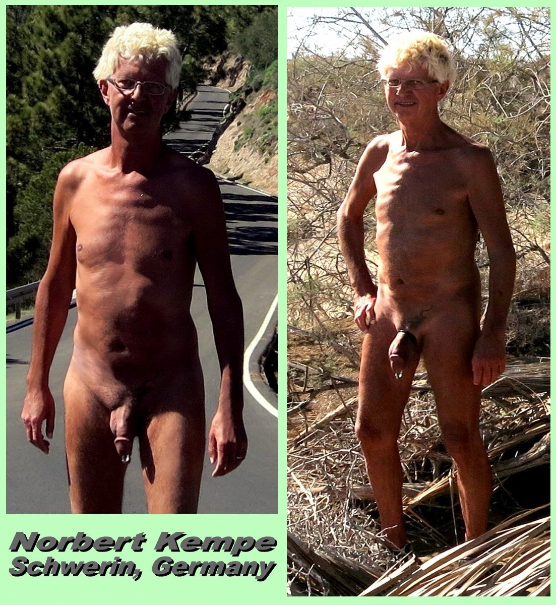 Photo by Norbert with the username @Norbert, who is a verified user,  October 16, 2020 at 10:31 AM. The post is about the topic naked by name and the text says 'Norbert Kempe
So muß er überall gezeigt werden'
