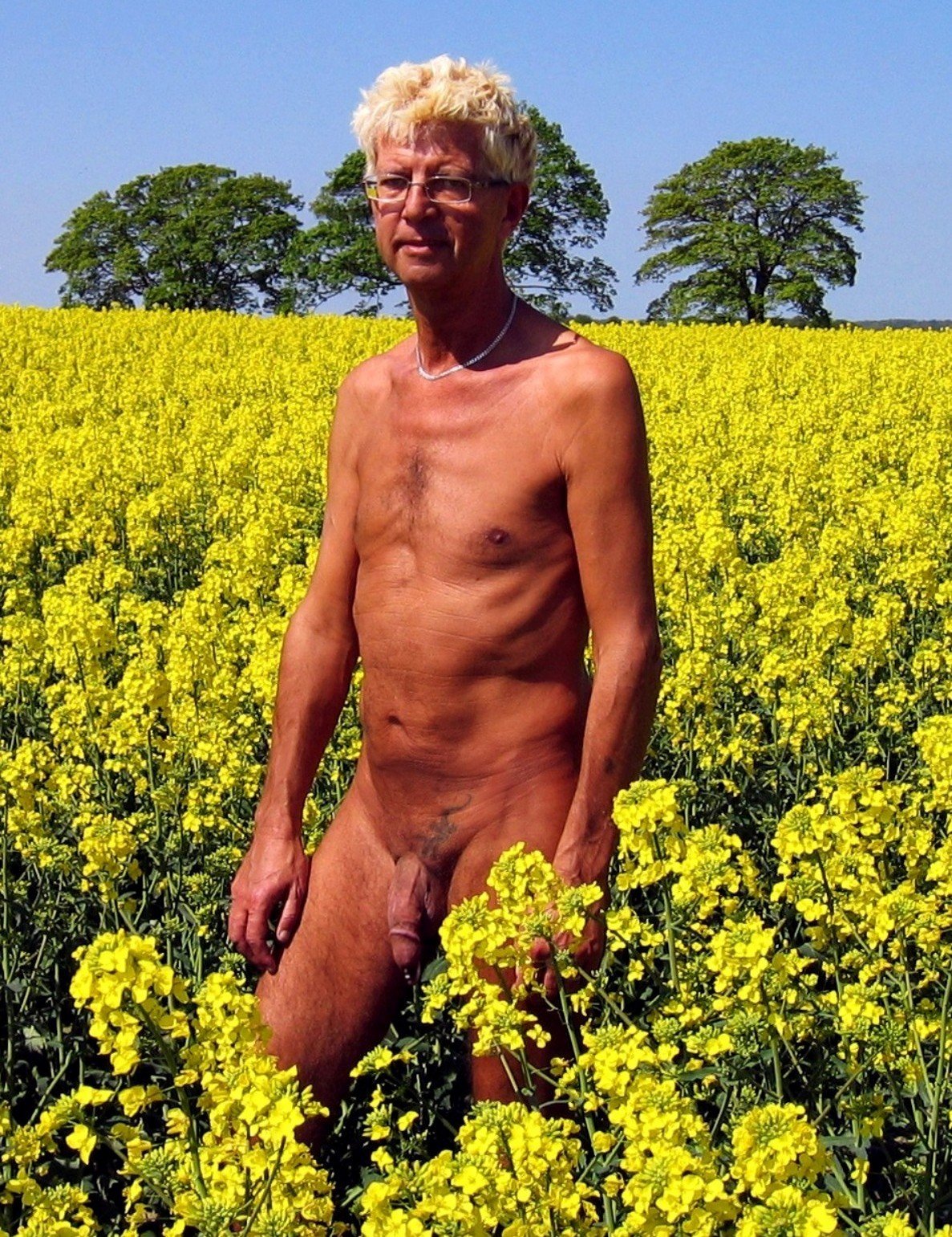 Photo by Norbert with the username @Norbert, who is a verified user,  April 25, 2019 at 6:48 AM and the text says 'The rapeseed is blooming. The first horny bees are there'
