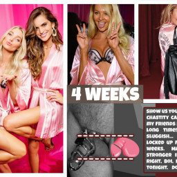 Photo by Slave_Leo with the username @slaveleo,  March 12, 2023 at 3:11 PM. The post is about the topic Victoria's Secret Angels (captions) and the text says '4 weeks'