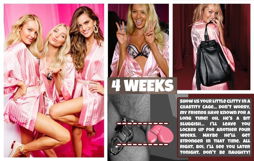 Photo by Slave_Leo with the username @slaveleo,  March 12, 2023 at 3:11 PM. The post is about the topic Victoria's Secret Angels (captions) and the text says '4 weeks'