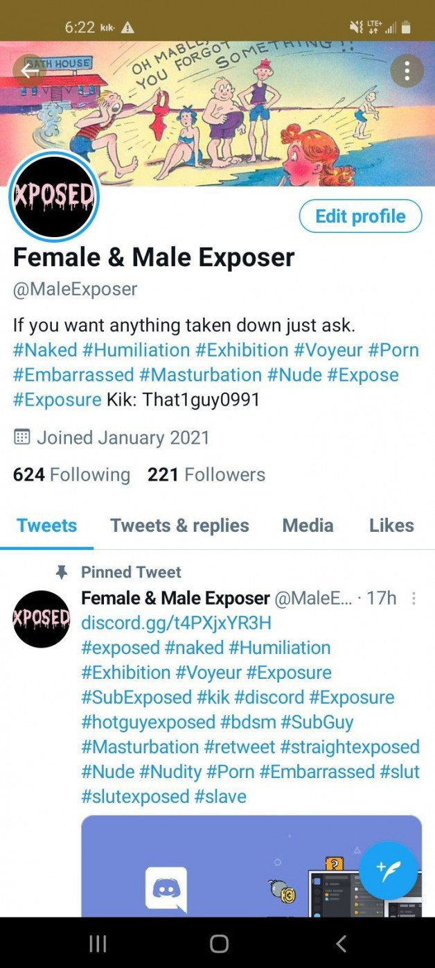 Photo by maleexposer with the username @maleexposer,  May 8, 2021 at 11:35 AM and the text says 'this is for consensual exposure of nude pics and videos of males and females by Results of exposing games and challenges #Exposure #naked #nsfw #Humiliation #Embarrassed #Masturbation #retweet #straightexposed #kik #kikexpose #bdsm #exhibitionist..'