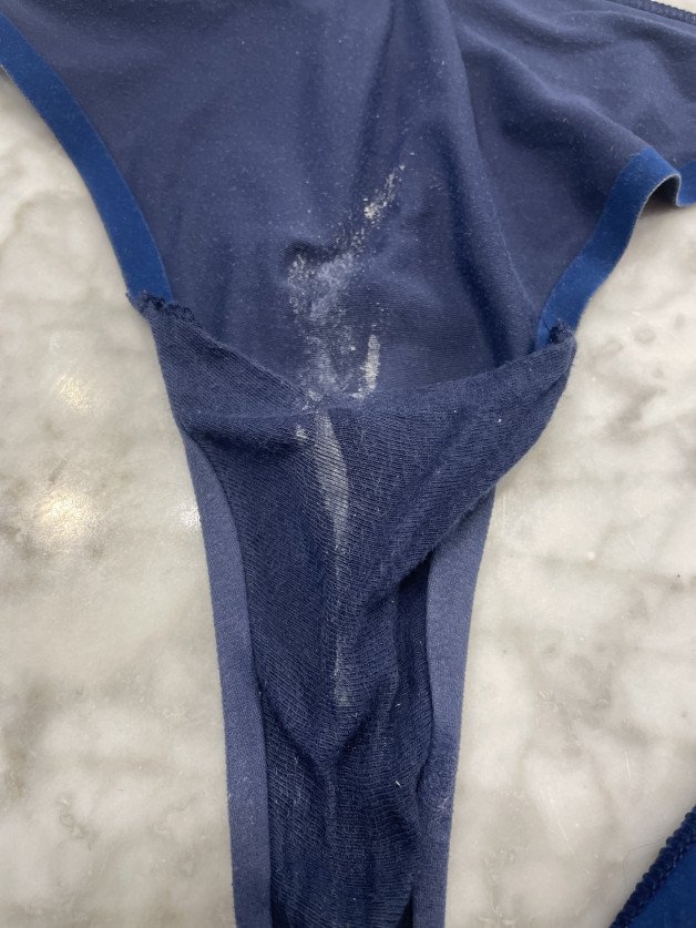 Photo by discreetsrq with the username @discreetsrq, who is a verified user,  August 14, 2021 at 11:29 AM. The post is about the topic Creampie Panties and the text says 'i carried hubby's load in me all day!'