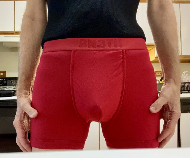 Photo by bigtitfucker with the username @bigtitfucker,  April 27, 2022 at 6:15 AM. The post is about the topic bulges_galore and the text says 'Why Is Red So Sexy?'