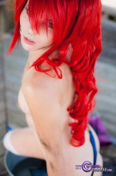 Photo by Tox Suki with the username @ToxSuki, who is a verified user,  December 28, 2018 at 5:47 PM. The post is about the topic Cosplay and the text says 'What is your favorite Anime? I have soooo many favorites! 

#freezing #ganessa #cosplay #animecosplay #redhead #anime'