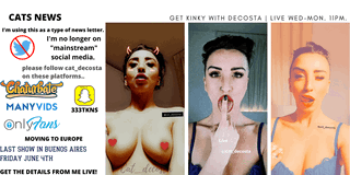 Photo by cat.decosta with the username @cat.decosta,  May 23, 2021 at 7:50 PM. The post is about the topic Amateurs and the text says 'So happy to be here on #sharesome .. Looks like this needs updating. 
xx  Catch me live tonight on chaturbate.com/cat_decosta 
onlyfans.com/cat_decosta on sale now!! 
$camgirl #livecams #porn #horny #slutty #slut #bigboobs #boobs #maturbate #cum #pussy..'