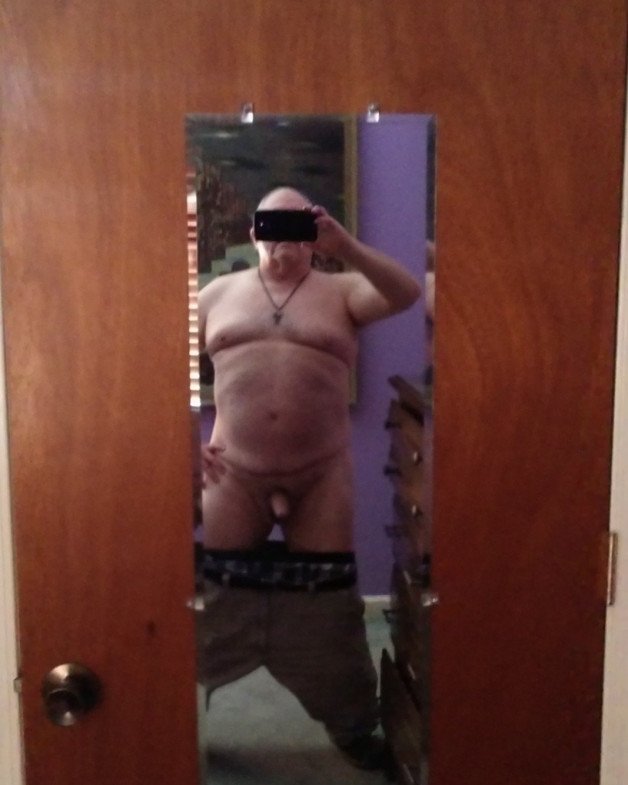 Photo by CaptFatty with the username @CaptFatty,  December 13, 2022 at 7:25 PM. The post is about the topic Amateur selfies and the text says 'Here I am, a dirty old man in the mirror ?'