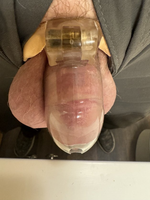 Photo by shawnfrankly with the username @shawnfrankly,  May 11, 2024 at 6:07 PM. The post is about the topic Male Chastity and the text says 'At work for the day'