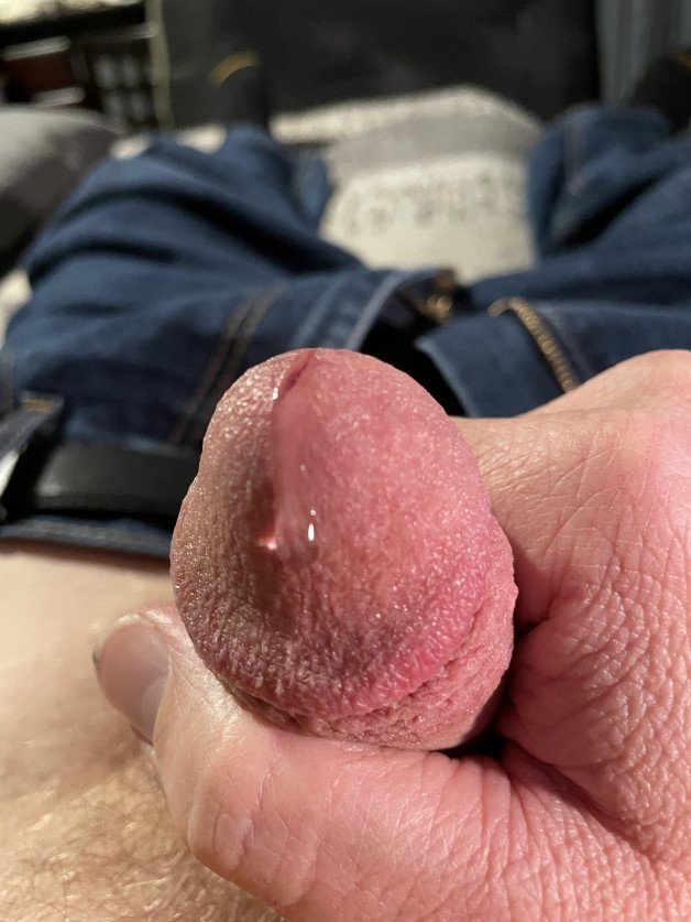 Photo by Manshark50 with the username @Manshark50,  December 22, 2022 at 11:50 PM. The post is about the topic Jerking off and the text says 'been edging for several hours and some nice and tasty precum for someone'